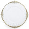 allgala 13-Inch 6-Pack Heavy Quality Round Charger Plates-Floral White Gold Trim-HD80341