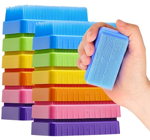 Special Supplies Sensory Brush Therapressure Therapy Brush for Occupational and Sensory Brushing, Stimulating, Calming Tools for Kids and Adults, Soft Flexible Bristles, Latex Free (Colored 12-Pack)