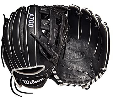 WILSON Mädchen A700 Fastpitch 12 Softball-Handschuh, schwarz/weiß