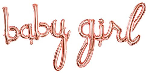 Folienballon Baby Girl 140cmx70cm Luftballon Baby Party Geburtstag Mädchen Deko Baby Shower Party Deko Kindergeburtstag Baby Mädchen Folienballon Baby Kinder Rose Gold
