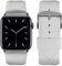Eternel - Correa compatible Apple Watch Holi Blanco 42/44/45mm/Ultra adaptadores gris espacial hecho a mano en Francia - Compatible con todos los Apple Watch