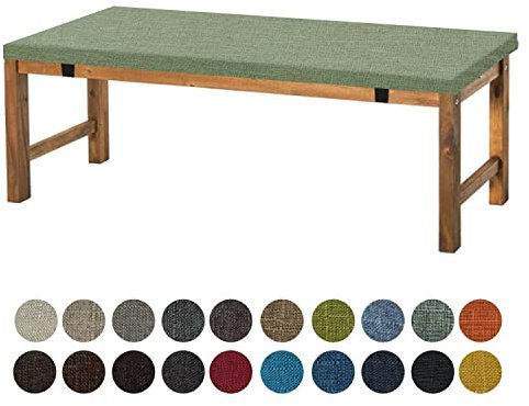 Aselbia Bankauflage Sitzkissen 90X45X5CM,Waschbare Rutschfestes Bankkissen Sitzauflage Bequeme Bankpolster für Bank, Fensterbank, Gartenmöbel, Terrasse, Drinnen,Achat Grün