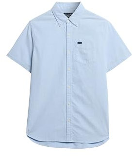 Superdry Vintage Oxford S/S Shirt Chemise, Bleu Classique, S Homme