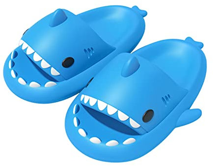 NIBESSER Pantoufle de Requin, Adulte Été Pantoufles Femme Homme Comfortable Shark Slides Cloud Slippers Chaussons Antidérapants Open Toe Chaussures De Piscine Plage Chaussons De Bain Douche Maison