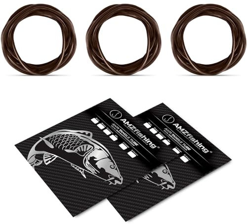 NEU AMZfishing® 3m oder 6m Anti Tangle Tube | Karpfenzubehör | Karpfen Zubehör | Karpfenangeln | Friedfischangeln | Angeln Schlauch | Angelzubehör (Braun, 3 Meter)