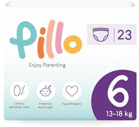 Pillo Windeln Pants 6 - Packung mit 23 Windeln Größe 6 - XL (13-18 kg) - Windel Pants, Baby Diapers