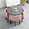 Runder Esstisch Und 4 Stühle Set, Besprechungstisch Rund Mit Stühlen, Rezeption Tisch Und Stuhl Kombination, EIN Tisch Vier Stühle, Tischdurchmesser 80 cm, Für Esszimmer, Café Und Kleine Räume (Color