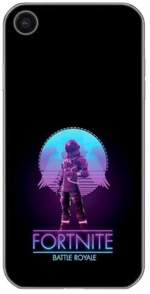 Transparent Case for Apple iPhone, Printed in France, Video Games, Fortnite Battle Royale (iPhone XR)