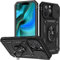 AFARER iPhone 13 Pro Max Hülle,Handyhülle iPhone 13 Pro Max mit Kameraschutz,Rüstung Duale Schichte Gehäuse mit 360 Grad Ring Ständer und magnetisches Eisenblech,Schwarz