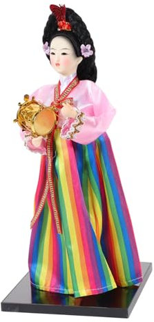 KOMBIUDA Koreanische Handgefertigte Künstlerische Hanbok-Puppe Tischdekoration Haus Kaffeehaus Ornament Kreative Koreanische Stil Figur