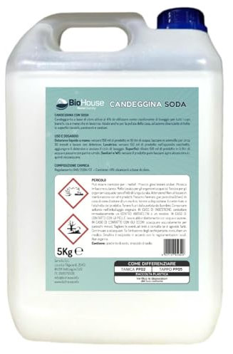 SOLEPLASTIC Candeggina Con Soda 5 L Candeggina Disinfettante E Sbiancante (4)