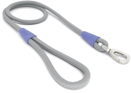 MORSO Guinzaglio in corda per Cani, 120 cm Grigio/Viola