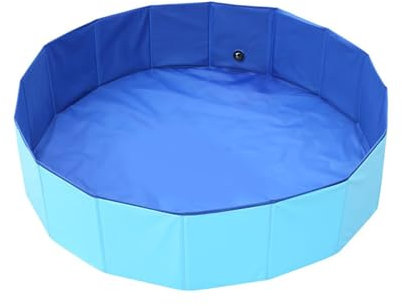 YULLING Foldable Dog Pool - Paddling Indoor/Outdoor Portable Summer Bathing Tub Shower PVC Bathing Tub,Swimming Pool for Large Small Dogs (XL 120X30CM)
