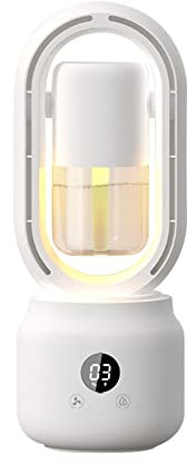 KEALBAUS Ventilador PortáTil Sin Aspas Pantalla LED HumidificacióN de Escritorio Ventilador Enfriador de Aire RefrigeracióN por AspersióN Ventilador Silencioso para Oficina