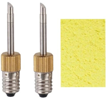 Piuusngy 2 Pcs Soldering Iron Tip with Sponge E10 Interface Welding Tips USB Soldering Tip Soldering Tools Set C Type