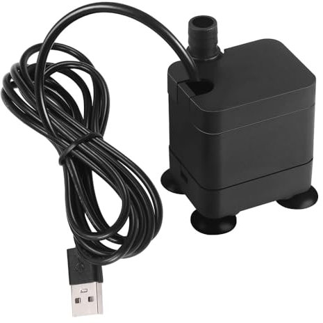 Pompe a Eau Submersible USB,DC 5V 2W 250L/H Petite Pompe a Eau pour Aquarium,Ultra Silencieuse pour Aquarium,Aquarium,Statuaire et Hydroponie,Fontaine pour Animaux de Compagnie