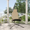 Xichuzi Garten-Hängestuhl mit Kissen Creme Oxford-Gewebe und Stahl, Balkonstuhl, Gartensessel, Garten Stühle, Gartenmöbel, Balkon Stühle - 362727