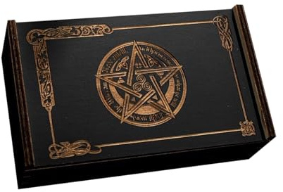 Zdprkqzvz Aufbewahrungsbox für Tarotkarten aus Holz, tragbare Tarotkarten-Box, Astrologie, Wahrsagung, Aufbewahrungsbox, Push-Pull-Karten-Behälter