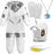 Kinder Astronaut Kostüm, Astronaut Jumpsuit Weltraum kostüm mit Astronautenhelm und Handschuhen Astronaut Rollenspiel Karneval Halloween Kostüme für Mädchen und Jungen (110CM)