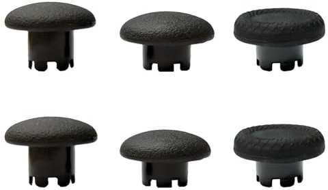 6 in 1 Thumbsticks Paddles Replacement for PS5 Dualsense Controller, Thumbsticks for PS5 Edge Controller, Accessories Parts for PS5 Dualsense Edge Controller Analog Joystick Repair Kit (Black)