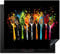 KitchenYeah© Coperchio Piano Cottura 59x52 cm Cucina Copri Fornelli Tappetino Induzione Antiscivolo Piastra Protezione Cucchiai - Spezie - Moderno - Graffiti - Colore