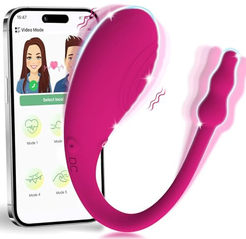 Vibratoreper Donna Professionale con APP, Vibratore Sex Toys, Wireless Ov𝚎tto-V𝚒brante Dildo Vibratore Clitoride Donna Punto G,Vibratoreper Uomo Anale Vibratori per Coppia 10 modi, ricarica di USB