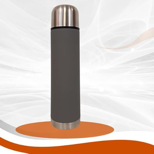 DAHLMANN Thermosflasche 750ml Thermoskanne Edelstahl rostfrei für warme und kalte Getränke Isolierflasche 750ml Thermoflasche mit Becher Thermosflasche mit Becher (Carbon)