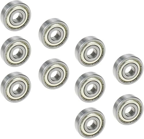 TUZUK 10 Stück 6901-ZZ Kugellager Abgedichtet 12x24x6mm Vorgeschmiert/Chromstahl/Gummi Doppeldichtung, 6901ZZ Rillenkugellager