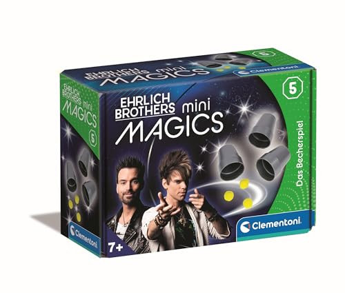Clementoni Ehrlich Brothers miniMagics Das Becher-Spiel - Zauberset für Kinder ab 7 Jahren - Zauberkasten als Einstieg in die Magie & Illusion - 59446