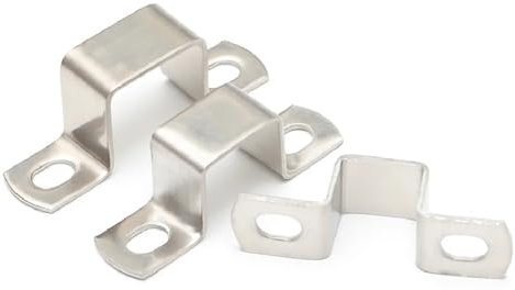 Rohrclips Rohrclips, U-Rohrschelle aus Edelstahl, quadratische Karte aus Edelstahl 304, quadratische Karte, Rohrschnalle, Reitkarte, Halterahmen, rechtwinklige Halterung, U-förmige Rohrkarte(35x35mm-2