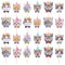 JJUNW 24 Stück Katze Geburtstag Cupcake Topper, Katzen Muffin Deko Tier Tortenaufleger Kuchen Dekoration für Katze Pet Party Kindergeburtstag Party Dekorationen