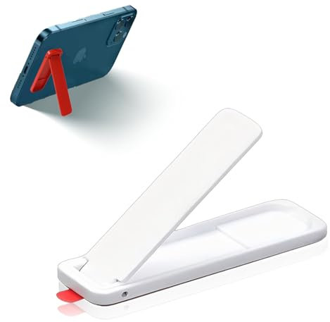 Leeneen LeeneenUltra-Thin Invisible Mini Phone Kickstand,Adjustable Vertical and Horizontal Placement Phone Stand Kickstand Phone case Desk Metal Kick Stand Compatible with Any Cellphone (white)