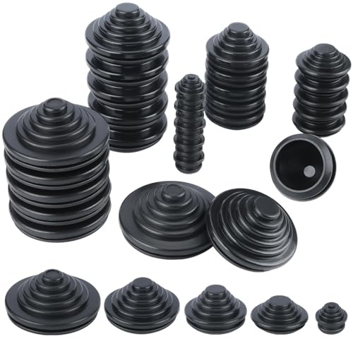 50 Pezzi Passacavi in Gomma, Occhielli in Gomma Tappi Passacavi | Tappi in Gomma per Fori Passacavi, 10mm/20mm/25mm/30mm/35mm, per Cavi Elettrici, per Proteggere Fili, Spine e Cavi