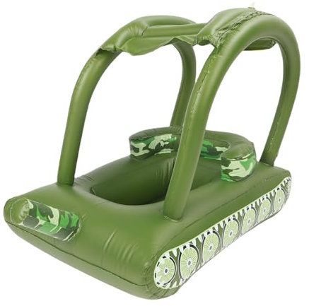 Aufblasbarer Panzerpool Schwimmer, Wasserspiel Schwimmer mit Wassersprung, Sommer Lake Beach Party Toys für 1 Bis 3 Jahre Jungen Mädchen, PVC