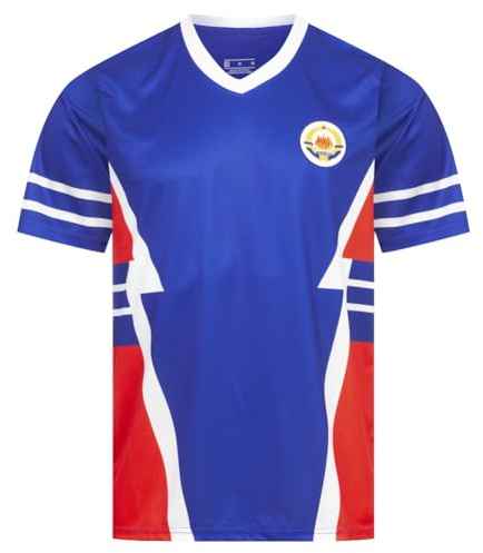 JELEX Retro History Herren Trikot | mit eingesticktem Logo & Kurzarm | Nostalgie-Design für Fußballfans | ideal für Sammler