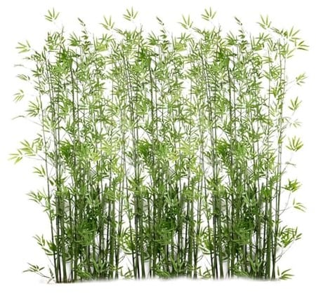 JFUTD Pianta di bambù, decorazione da parete divisoria in bambù artificiale, for interni ed esterni, giardino, ristorante, grandi piante finte di bambù verde,(5 Bamboo,1.2m/3.9ft Tall)
