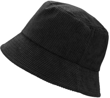 dy_mode Bucket Hat Unisex – Cord Fischerhut/Sonnenhut Mütze Damen Schirmmütze Herren - BM216 (DE/NL/SE/PL, Numerisch, 56, 57, BM216-Schwarz)