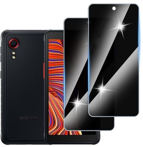 [2 Pièces] Anti-Espion Verre Trempé pour Samsung Galaxy XCover 5, Confidentialité Protecteur d'Écran Verre,Anti Rayures,9H Dureté,Sans Bulles