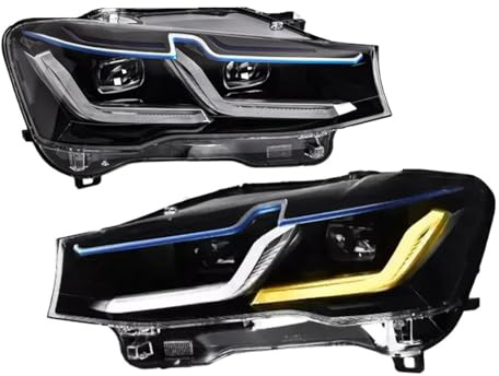 Modifizierter Scheinwerfer,passend für BMW X3 F25 2011–2017. F25-Scheinwerfer-Upgrade auf G30 DRL-Autozubehör (passend für 3 2011–2013).