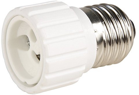 McShine | Lampensockel-Adapter E27 auf GU10 | Keramik-Kunststoff | 230V | IP20 | für LED Halogen Leuchtmittel Umrüstung Lampenfassung