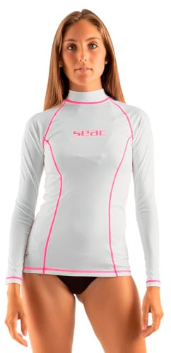 Seac T-Sun Long Lady, Maglia Protettiva Rash Guard per Snorkeling e Nuoto Anti UV