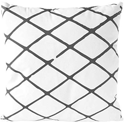 Nielsen Kissenbezug Diamond 45x45 cm Gray Pinstripe (weiß/grau) Baumwolle bedruckt gemustert Dekokissen modisches Kissen Sommerkissen Sofakissen Couchkissen Zierkissen Dekoration