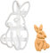 Hase Portrait Ausstechform, 1 Teil, Bakerlogy