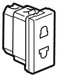 Legrand 074101 Prise 1 mod 2P Euro 16A 250V / US 15A 127V - Mosaic - Blanc