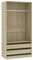 vidaXL Kleiderschrank 2 Schubladen Kleiderständer Schrank Kleiderstange Garderobenschrank Regal offen Sonoma-Eiche 100x50x200cm Holzwerkstoff