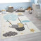 Paco Home Kinder-Teppich, Kurzflor Für Kinderzimmer, Elefant, Bär, Balon, Mond, in Beige, Grösse:133x190 cm