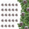 LIHAO 24 Pezzi Pigne per Decorazioni Natalizie Artificiale, Ornamento Appendere per Albero di Natale