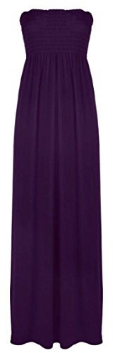 Hamishkane Robe longue bustier sans bretelles pour femme - Violet - Medium