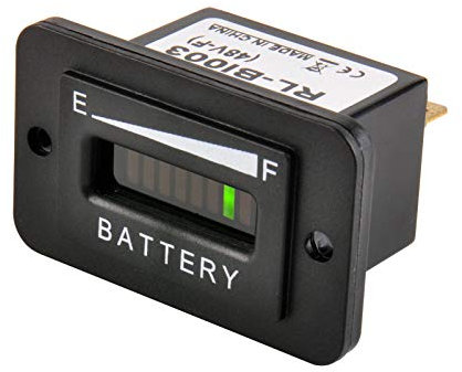 Jayron Large LED-Anzeige Blei-Säure-Batterie-Anzeigeanzug für Geräte mit Gleichstromversorgung wie Gabelstapler,Golfwagen und Bodenpflegegeräte (48V)