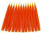 hdg Baumkerzen 12er Pack handgefertigte Kerzen aus Dänemark Ø 1,3 cm / 12 cm, Farbe:orange